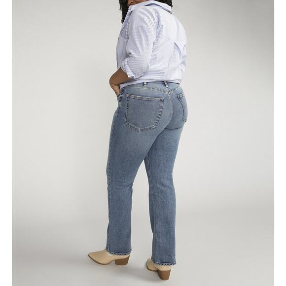 Silver Jeans Women's High Rise Bootcut Jeans Plus 14W 90s Vintage Long Academia - Picture 5 of 16